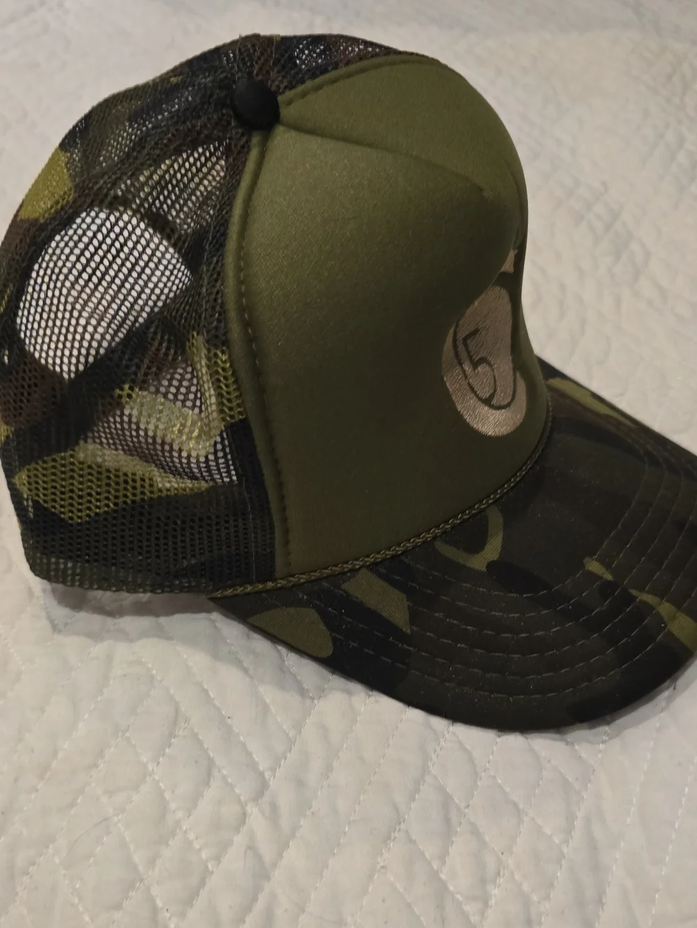 5 The Label Olive and Black Mesh Trucker Cap